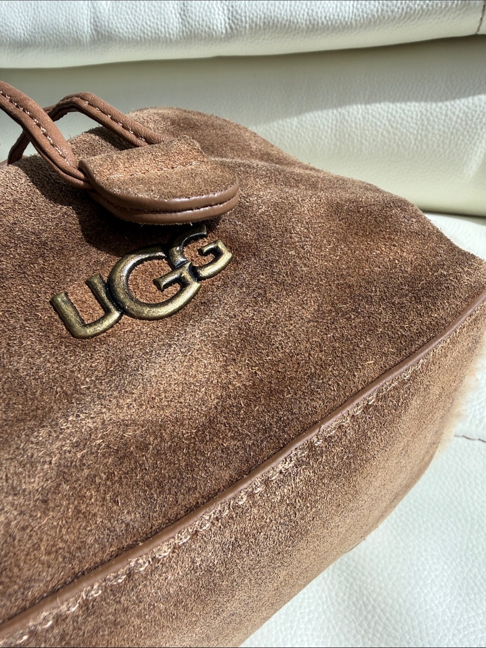 UGG Suede Leather-Trimmed Backpack - Picture 15 of 17